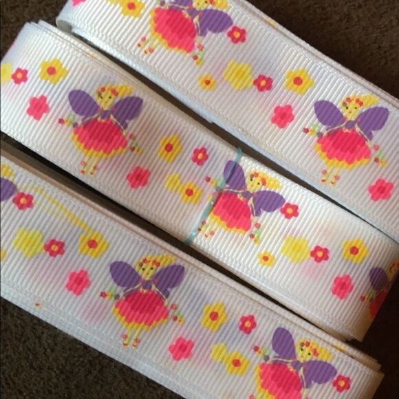 Grosgrain Ribbon 7/8” 5 yards 5/$20 fairy fairies - Picture 2 of 3